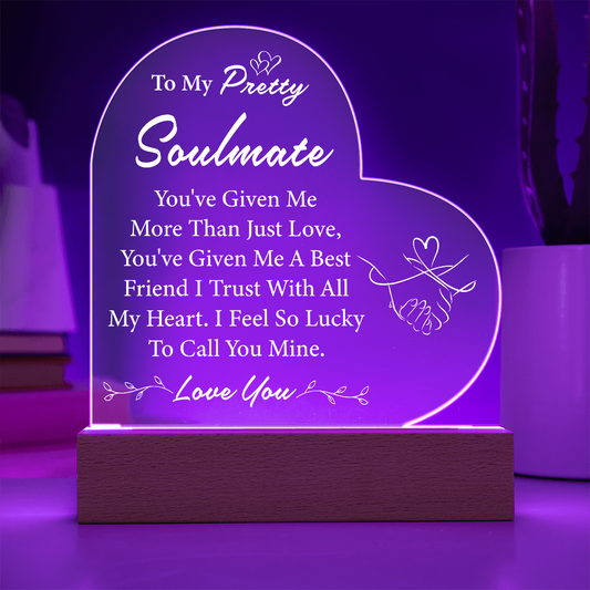 Acrylic Plaque For My Soulmate - Wife Birthday Gift Ideas