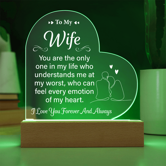 Birthday Gift for Wife from Husband – Acrylic Plaque