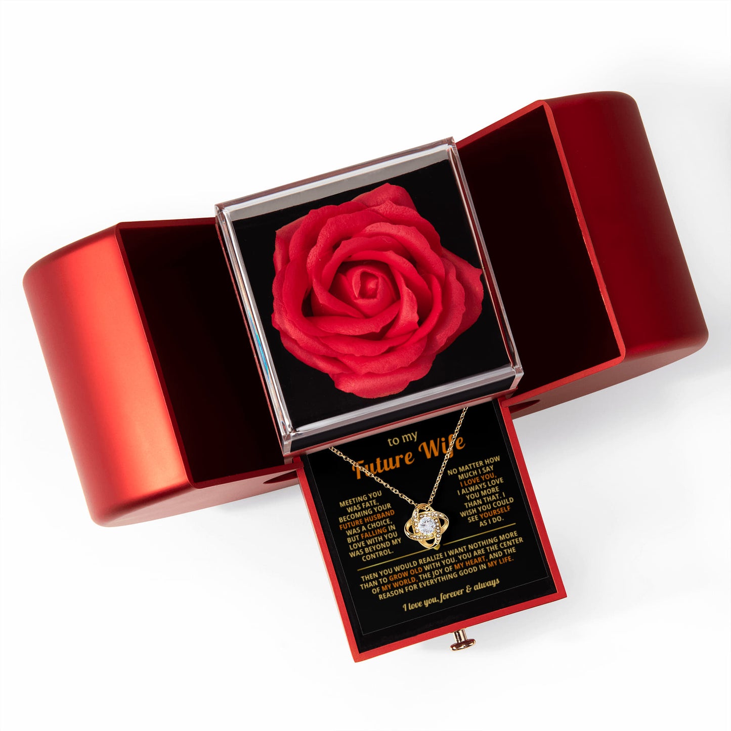 Valentines Gifts for Wife, Soulmate Necklace With Message Card