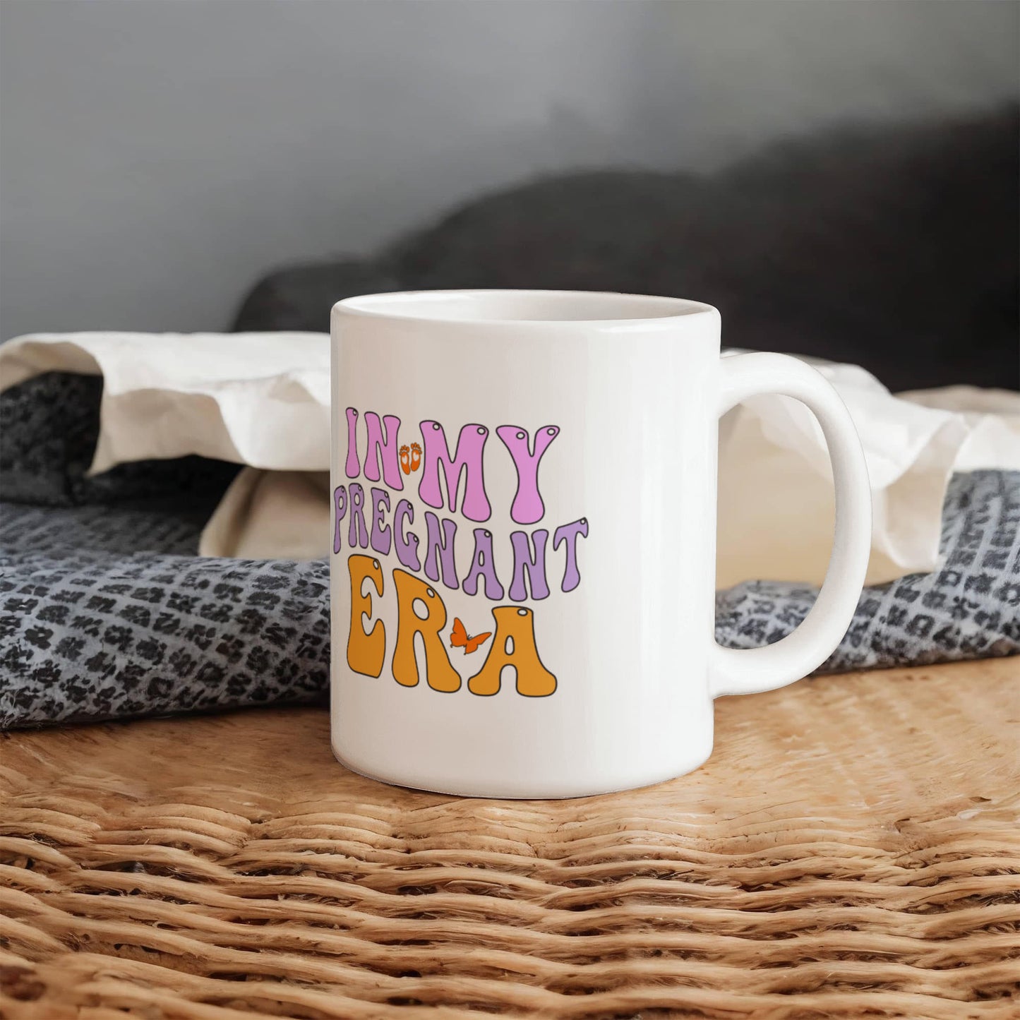 New Mom Gift, In My Pregnant White Ceramic Mug