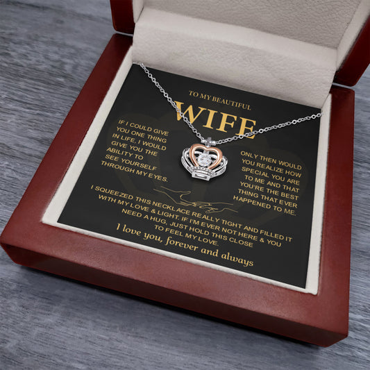 To My Wife Birthday Gifts - Women White Gold Necklace