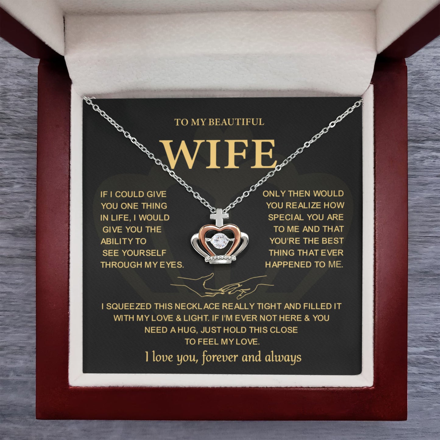 To My Wife Birthday Gifts - Women White Gold Necklace