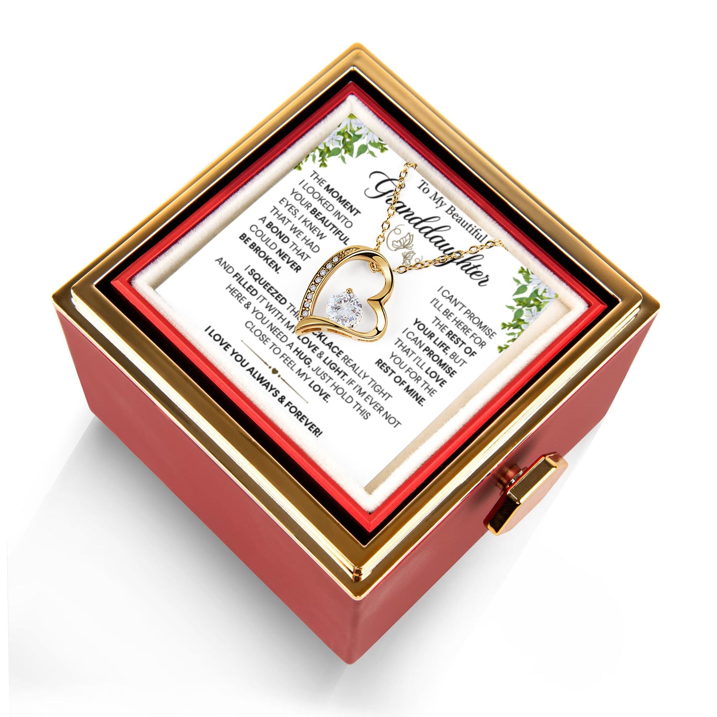 To My Granddaughter Necklace, Christmas Gifts for Granddaughter
