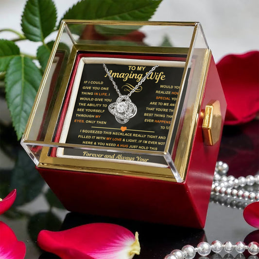 To My Wife Necklace from Husband, When Your wife Puts It On, Her Heart Shines Through
