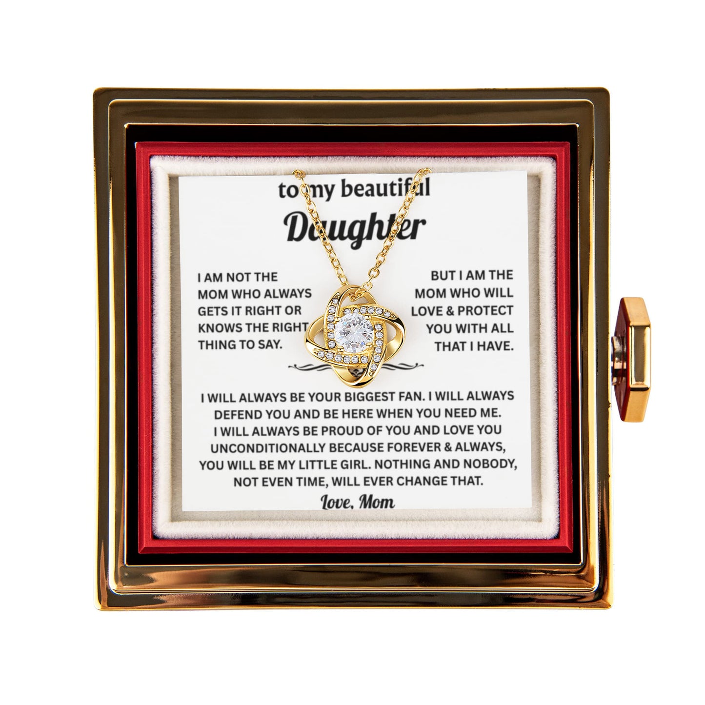 To My Daughter Necklace from Dad or Mom, Mother Daughter Necklace