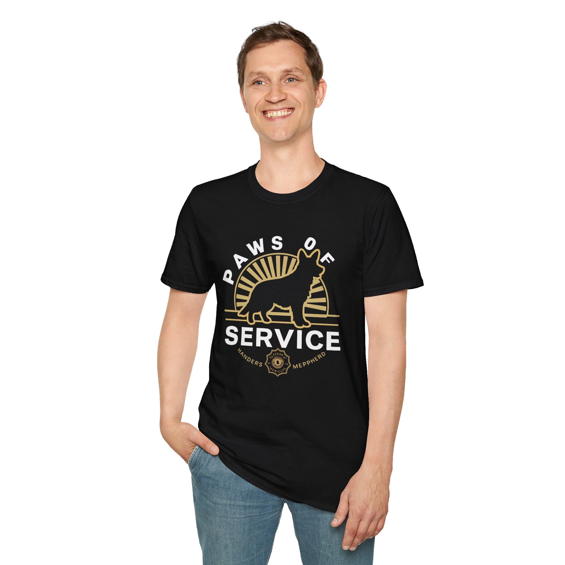 Paws Of Service Dog German Shepherd Unisex T-shirts