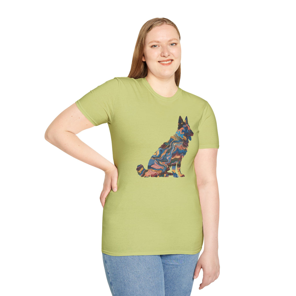 Shepherd Silhouette Mosaic - German Shepherd T Shirts
