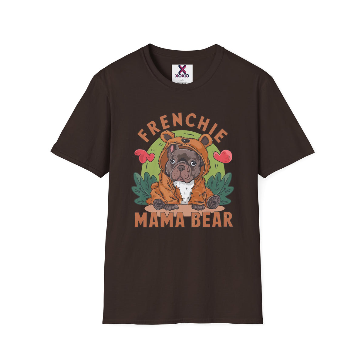 Frenchie Mama Bear - 3 - FRENCH BULLDOG T-SHIRT