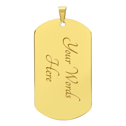 American Flag Dog Tag Necklace - Patriotism Sign - USA Flag Necklace