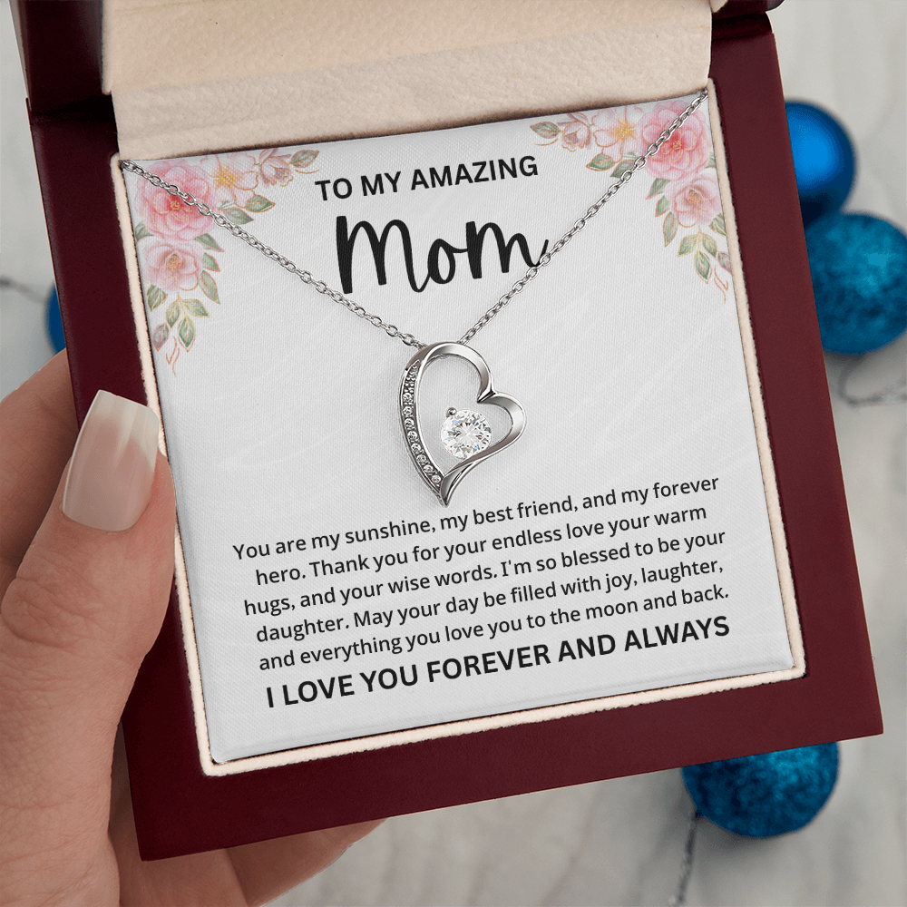 To MY Mom Necklace, Mom Gifts Birthday Gifts With Message Card