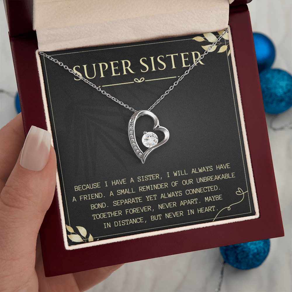 Birthday Gift for Sister, Forever Love Necklace for Her