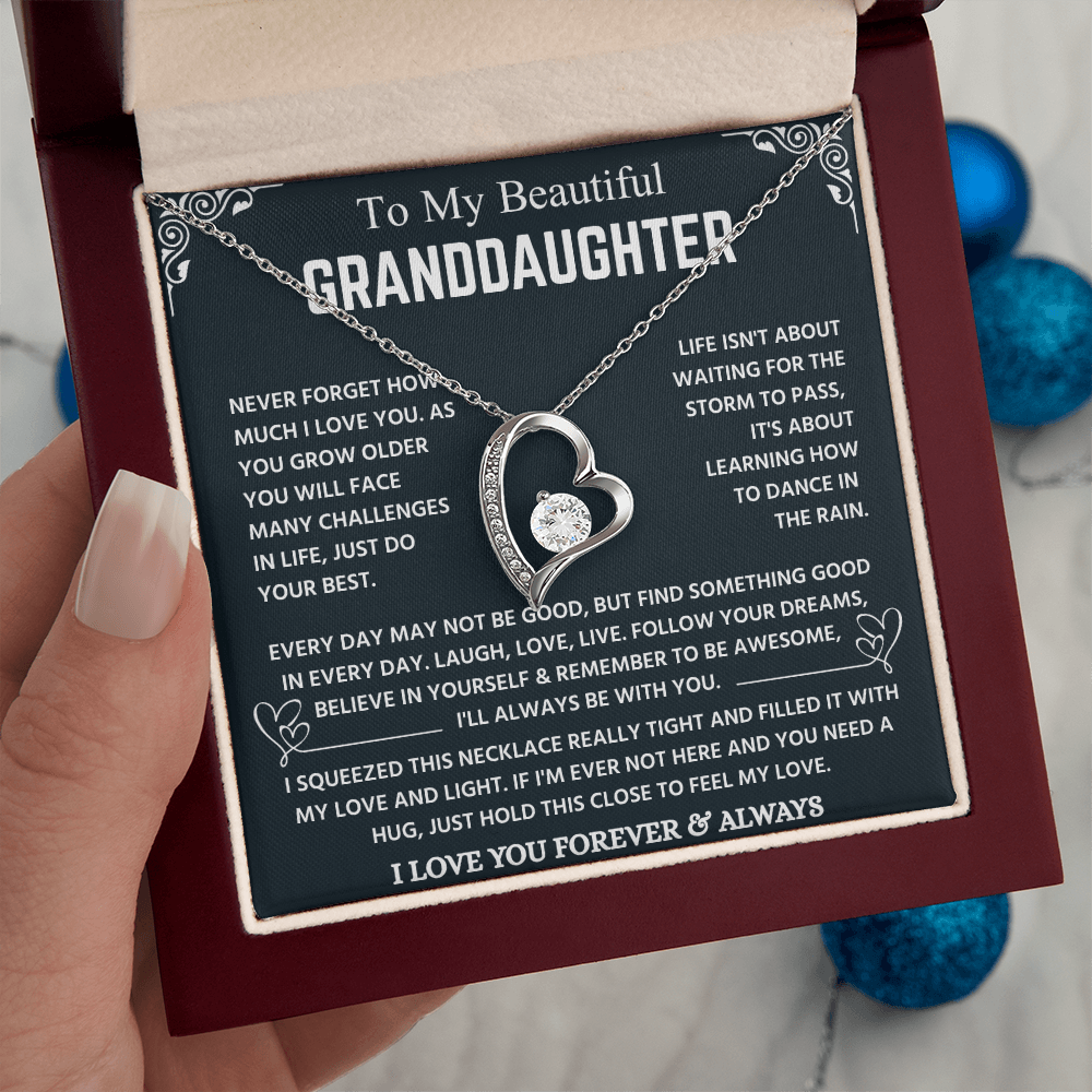 Granddaughter Necklace From Grandpa, It Lights Up Her Already Radiant Smile