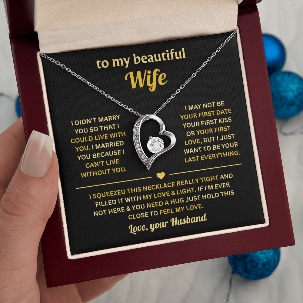 Wife Necklace from Husband, Necklace for Her