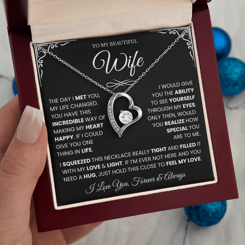 Gifts for Wife from Husband, Forever Love Necklace
