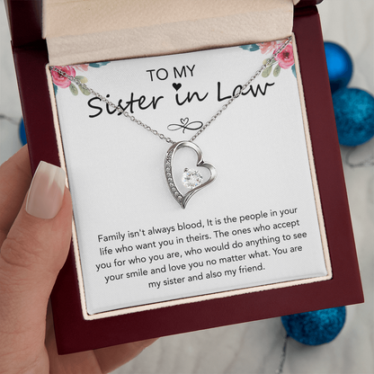 Valentines Day Gifts for Sister in law, Forever Love Necklace