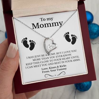 Mommy To Be Gift,  New Mom Necklace with Message Card
