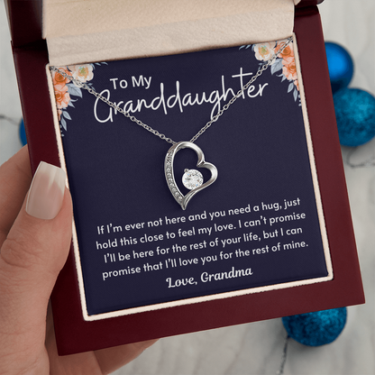 Granddaughter Necklace From Grandmom, Forever Love Necklace