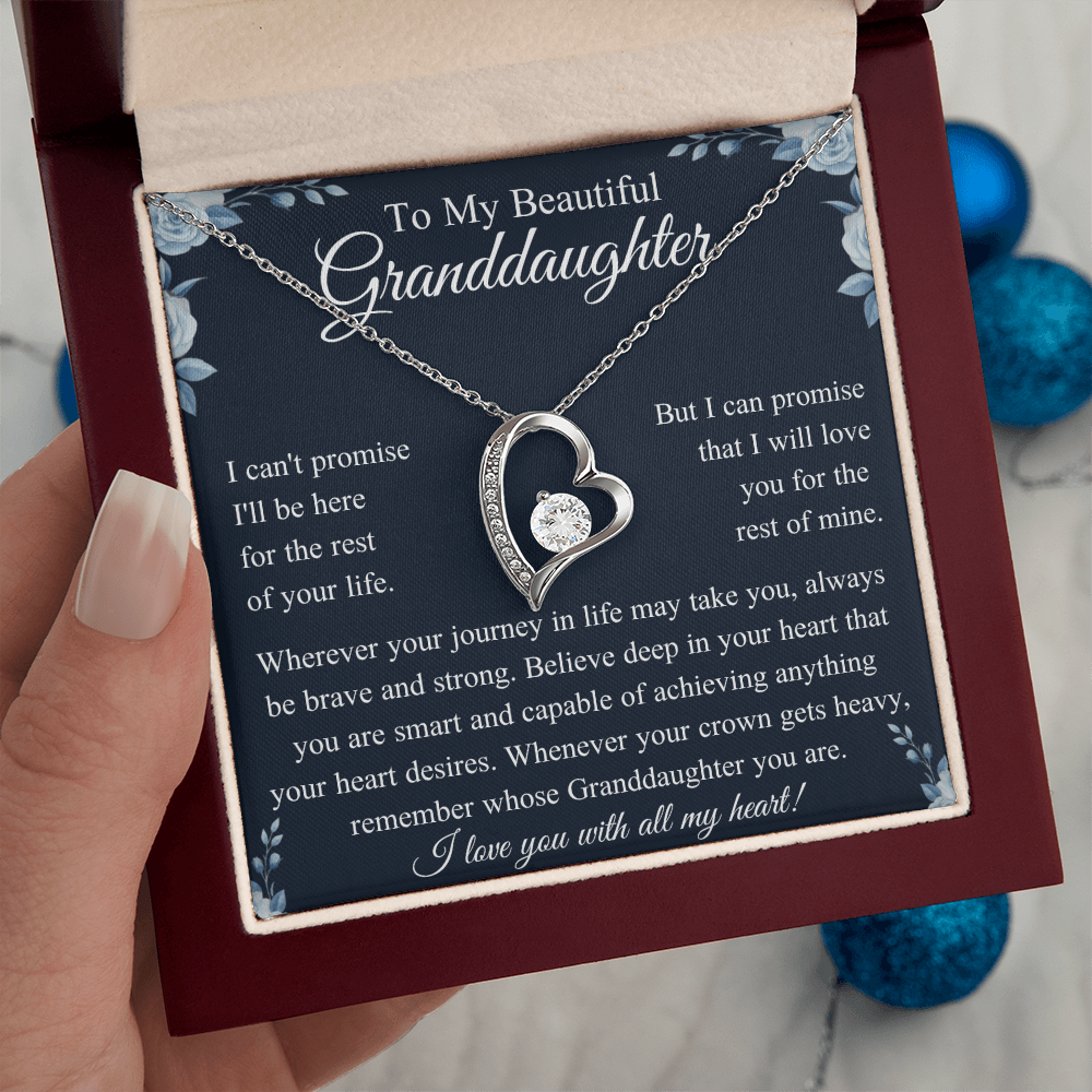 To My Granddaughter Necklace, Valentines Day Gifts for Her