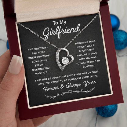To My Girlfriend Necklace, When Your Girlfriend Wears It, She Radiates Pure Love