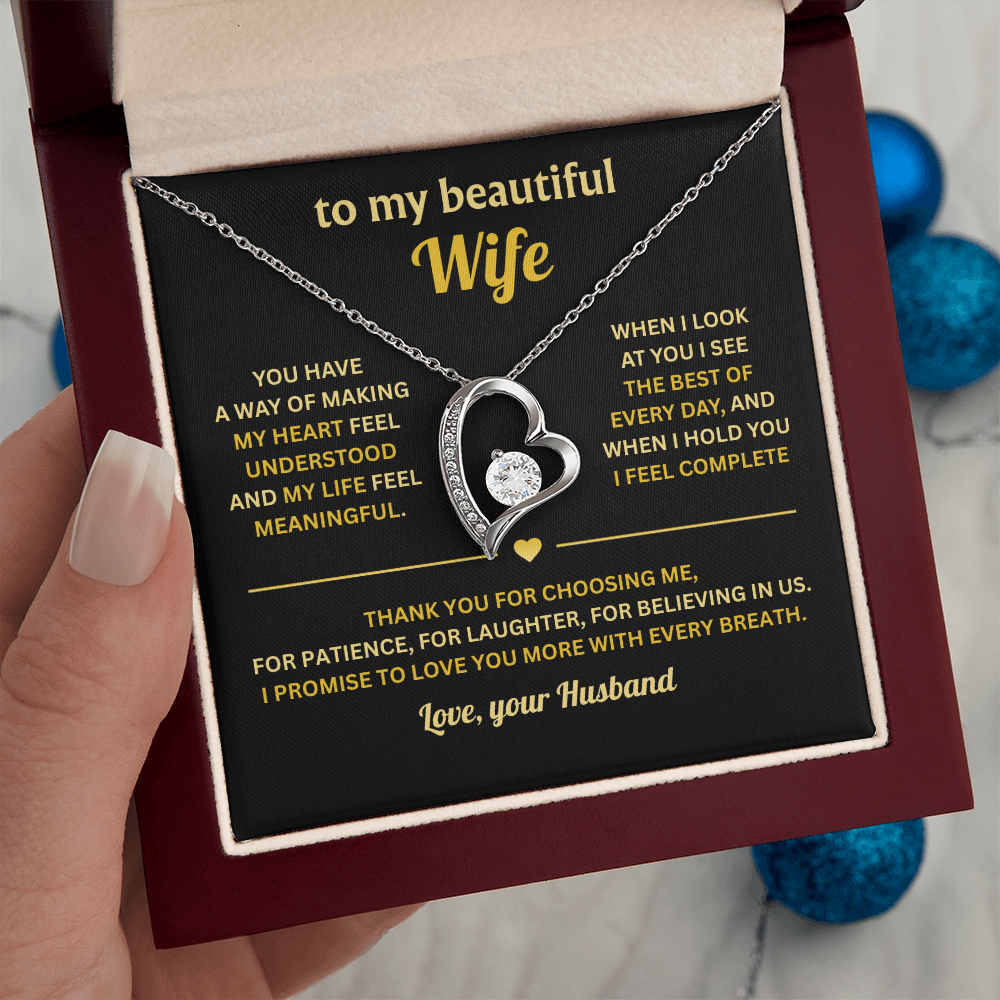 Jewelry To My Wife, Forever Love Necklace for Her