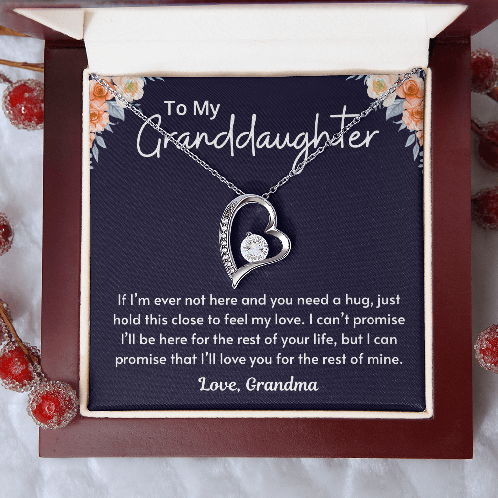 Granddaughter Necklace From Grandmom, Forever Love Necklace