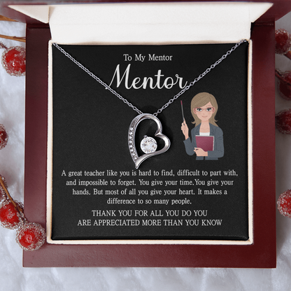 Teacher Birthday Gifts, Forever Love Necklace