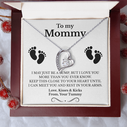 Mommy To Be Gift,  New Mom Necklace with Message Card