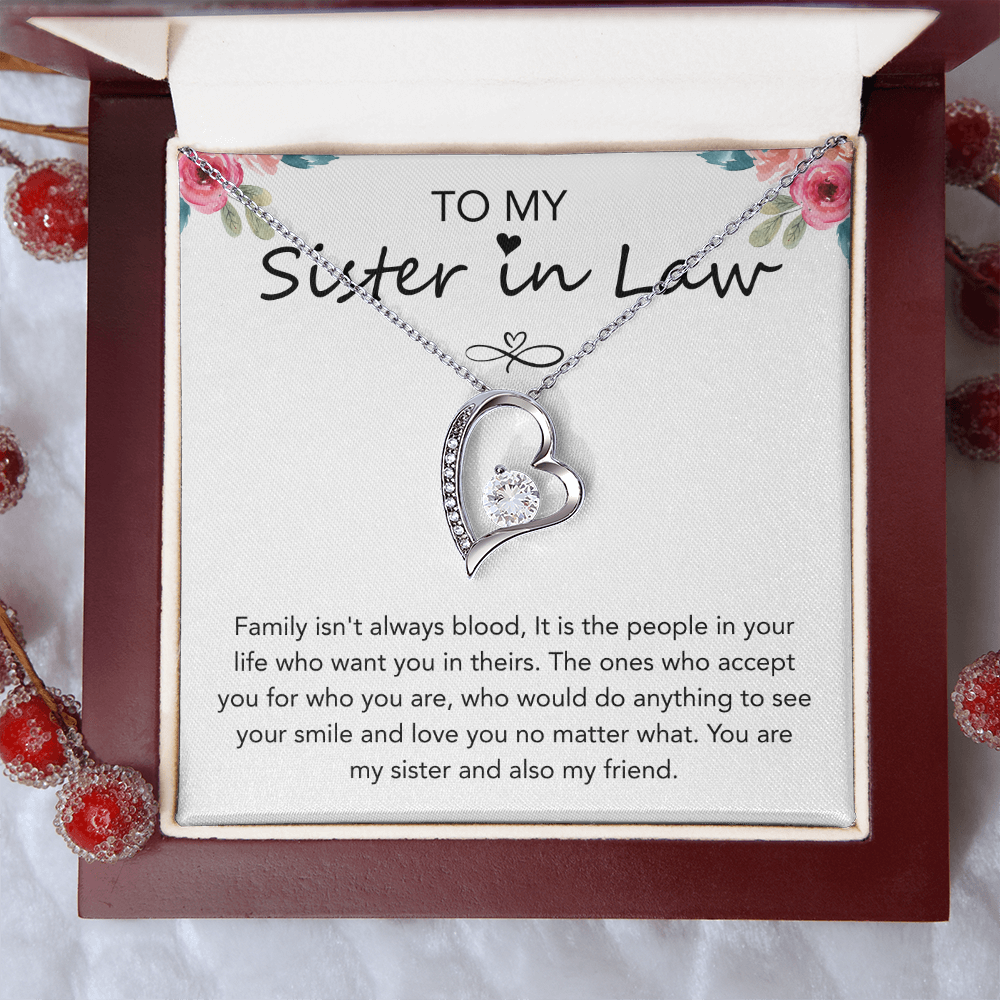 Valentines Day Gifts for Sister in law, Forever Love Necklace