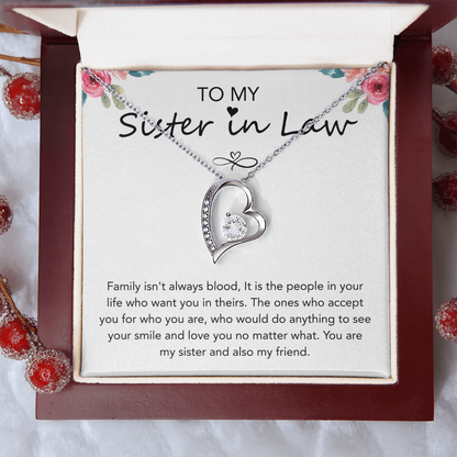 Valentines Day Gifts for Sister in law, Forever Love Necklace