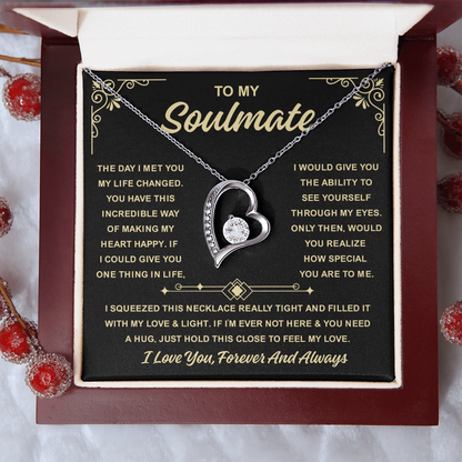 To My Soulmate Necklace For Women, When Your Soulmate Wears It, Love Glows