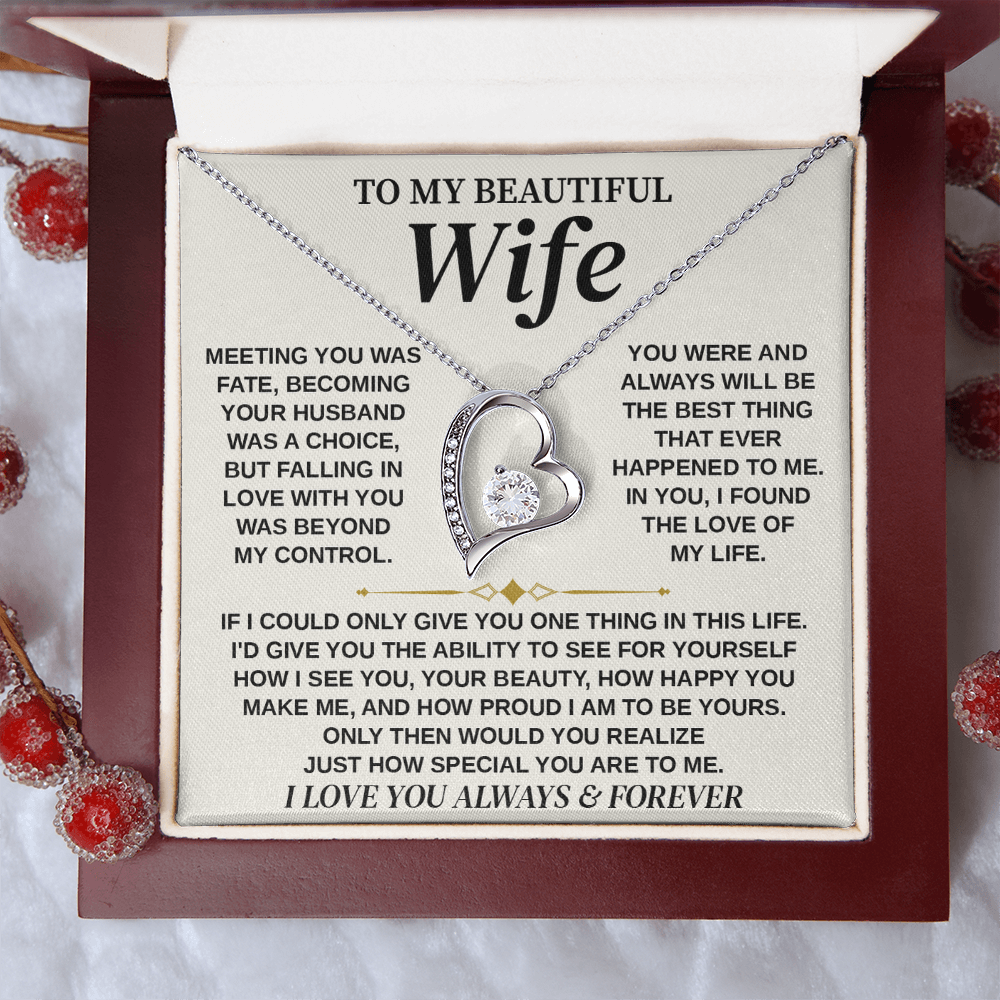 Jewelry To My Wife from Husband, Forever Love Necklace