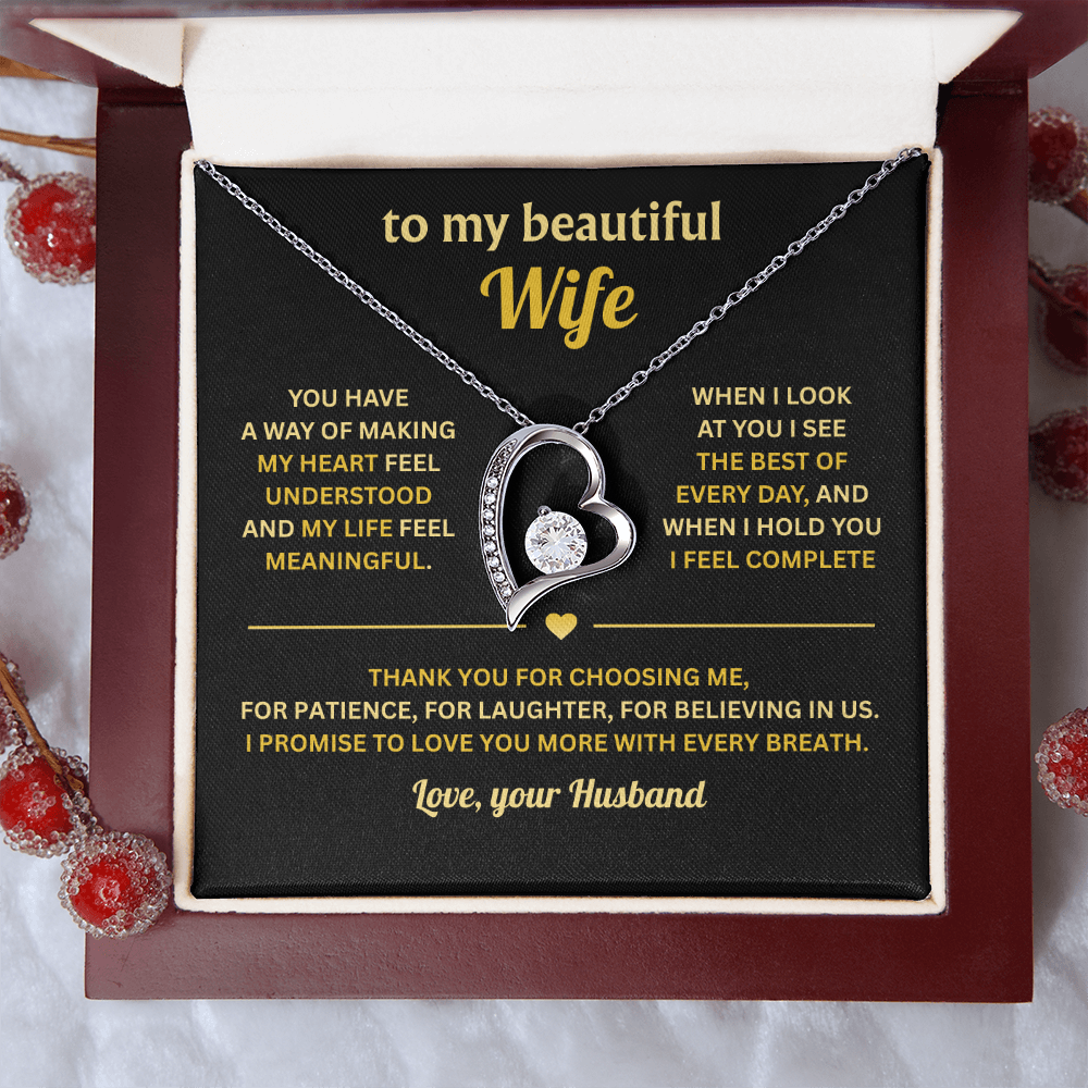 Jewelry To My Wife, Forever Love Necklace for Her