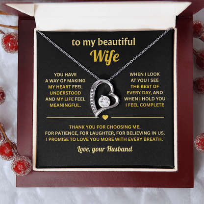 Jewelry To My Wife, Forever Love Necklace for Her