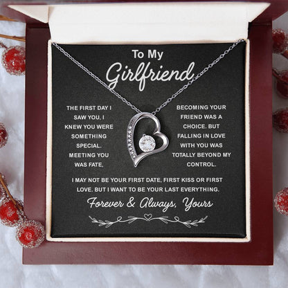 To My Girlfriend Necklace, When Your Girlfriend Wears It, She Radiates Pure Love