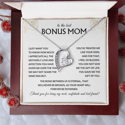 Necklace Gift for Bonus Mom From Stepson or Stepdaughter, Mother's Day Jewelry