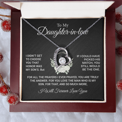 Gifts for Daughter-in-Law – Forever Love Necklace with Sentimental Message