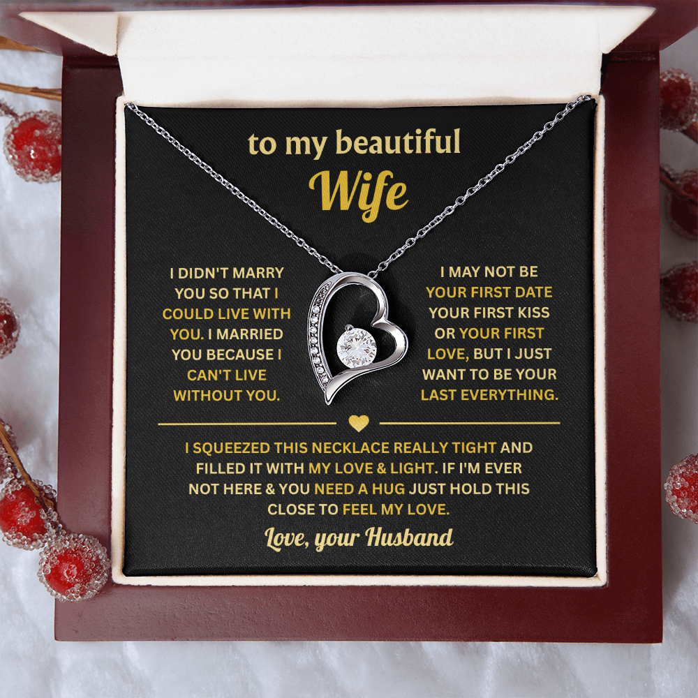 Wife Necklace from Husband, Necklace for Her