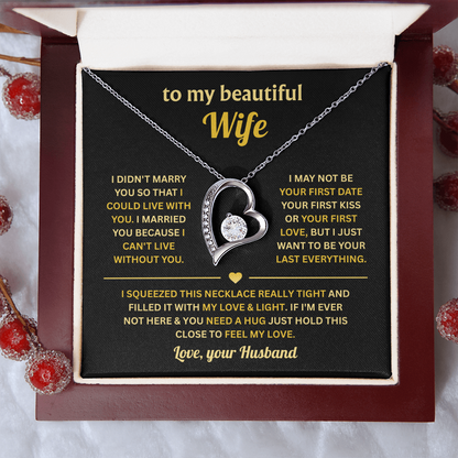 Wife Necklace from Husband, Necklace for Her