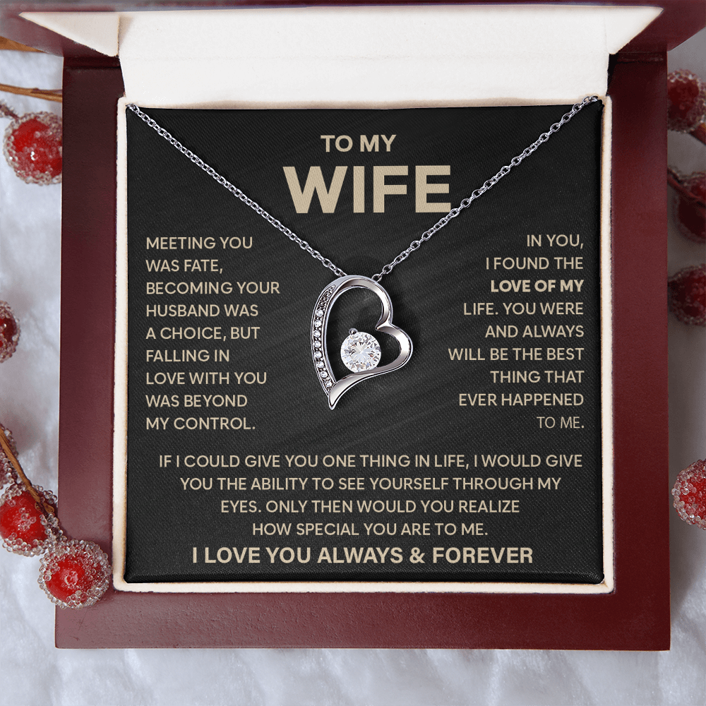 Wife Anniversary Gift, Forever Love Necklace
