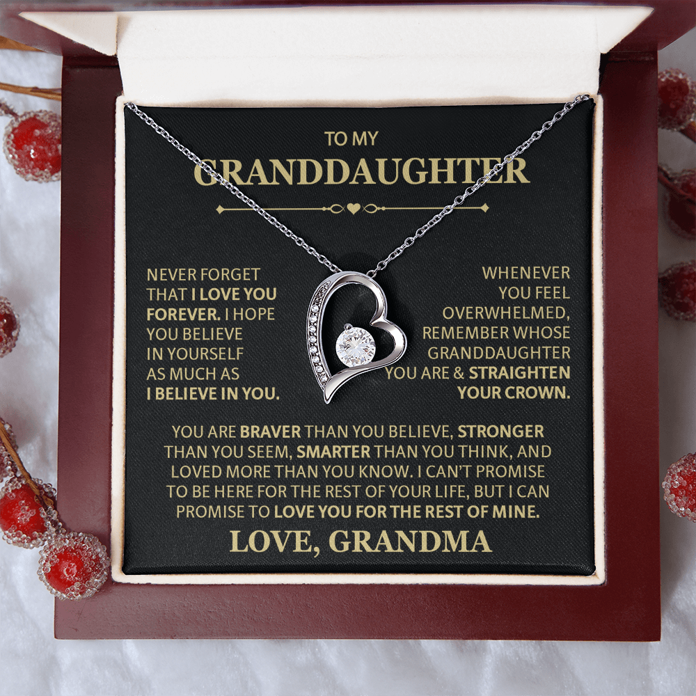 To Granddaughter Necklaces, Forever Love Necklace