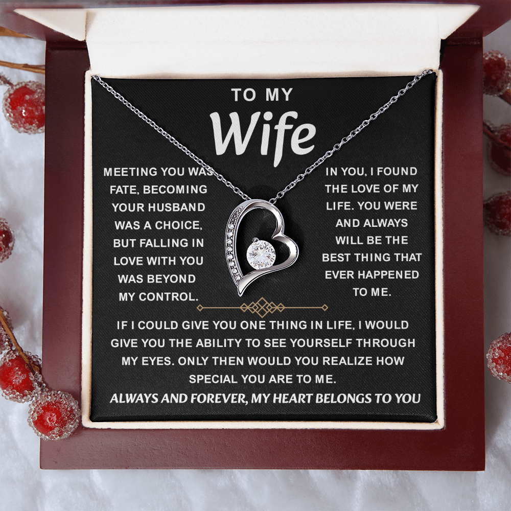 To My Wife Necklace from Husband, Her beauty shines with this piece
