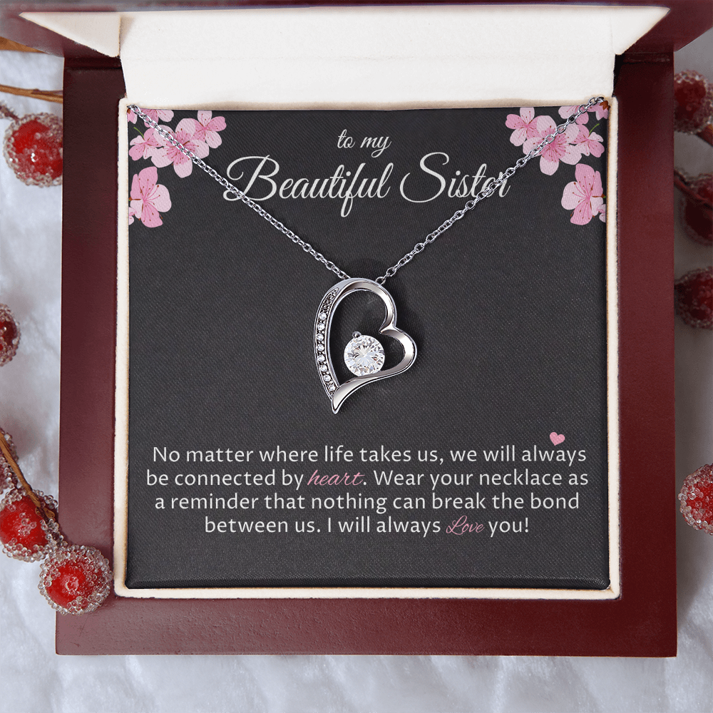 To My Sister Necklace, Necklace Gifts for Sisters