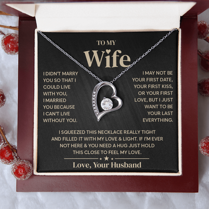 To My Wife Necklace, Jewelry that speaks the words your heart can't say