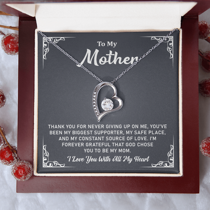 To My Mom Forever Love Necklace – Jewelry Gifts for Mom, Best Gifts for My Mom