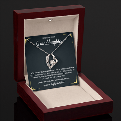 To My Granddaughter Necklace, Christmas Birthday Gifts