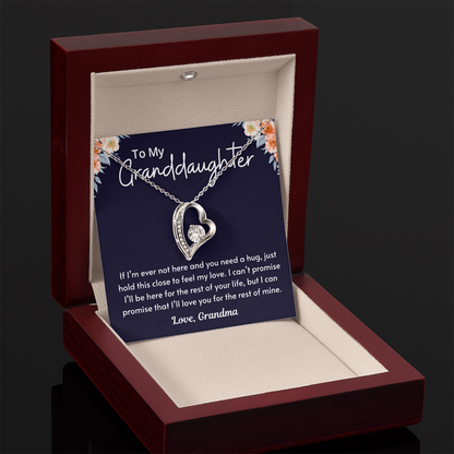 Granddaughter Necklace From Grandmom, Forever Love Necklace