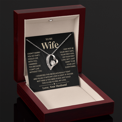 To My Wife Necklace, Jewelry that speaks the words your heart can't say