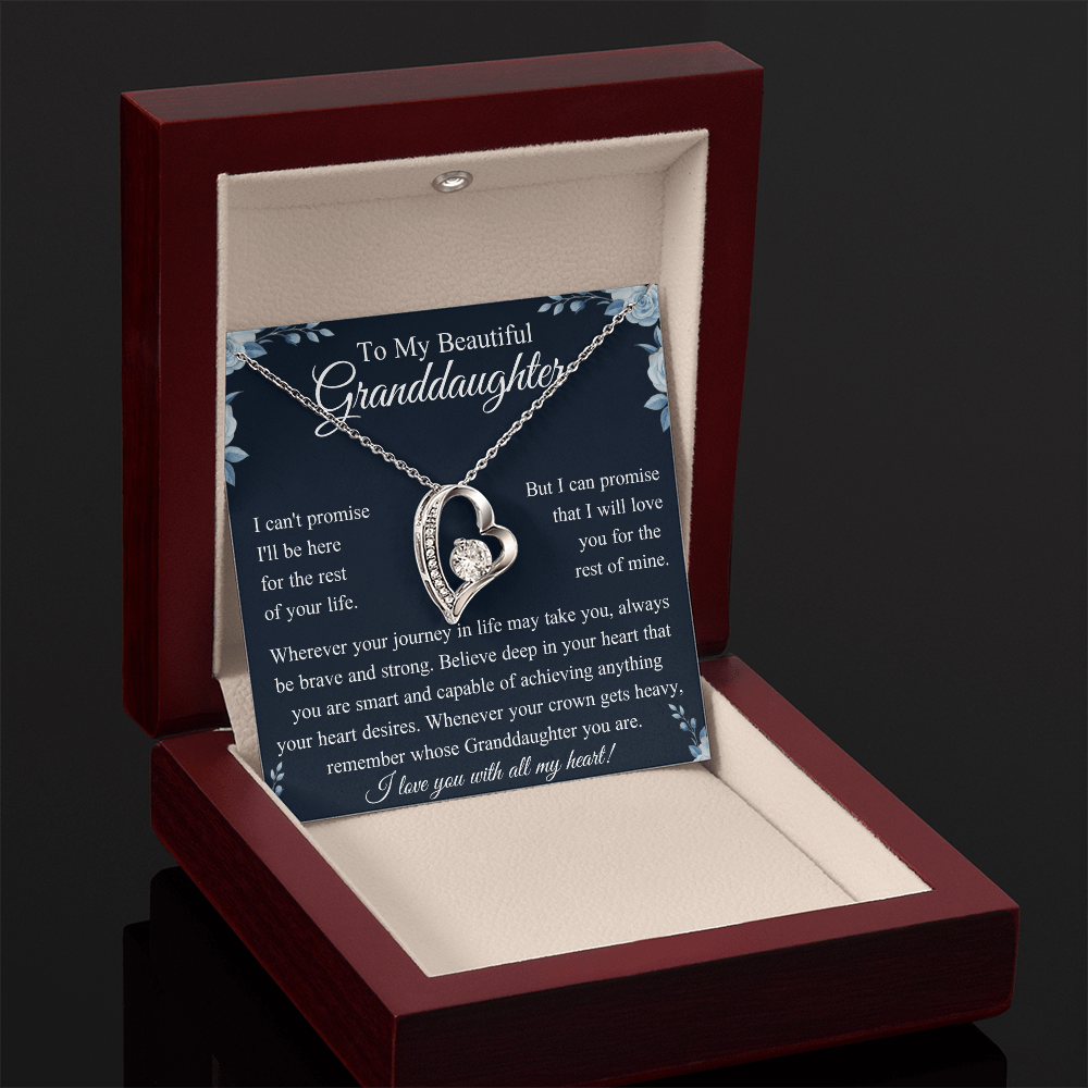To My Granddaughter Necklace, Valentines Day Gifts for Her