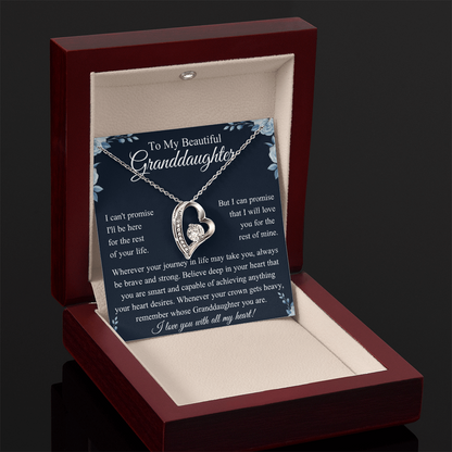To My Granddaughter Necklace, Valentines Day Gifts for Her