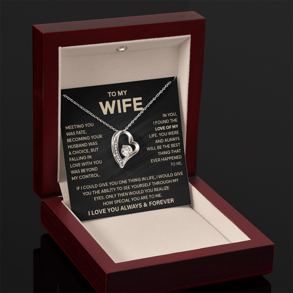 Wife Anniversary Gift, Forever Love Necklace
